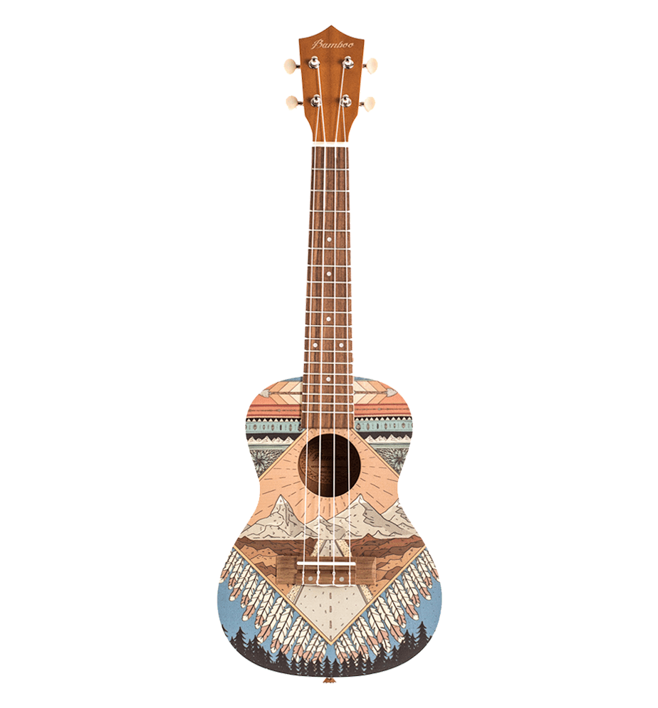 Ukelele Bamboo Concert Patagonia BU-23 - Incluye funda
